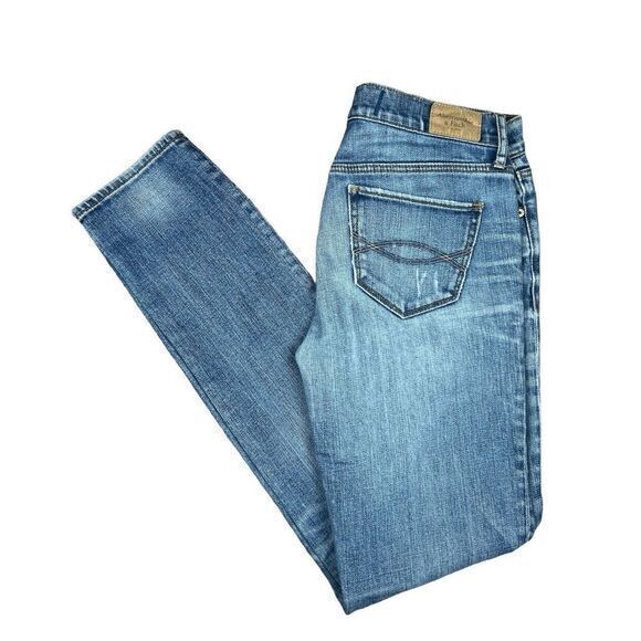 Abercrombie & Fitch Perfect Stretch Jeans Women's Size 2R 26W‎ 31 L Medium wash - Picture 1 of 10